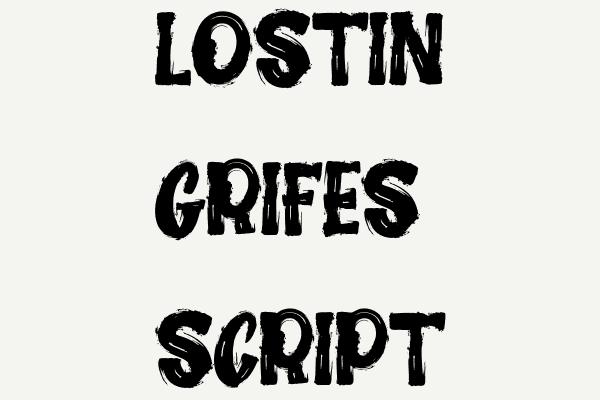 Lostin Grifes script Font