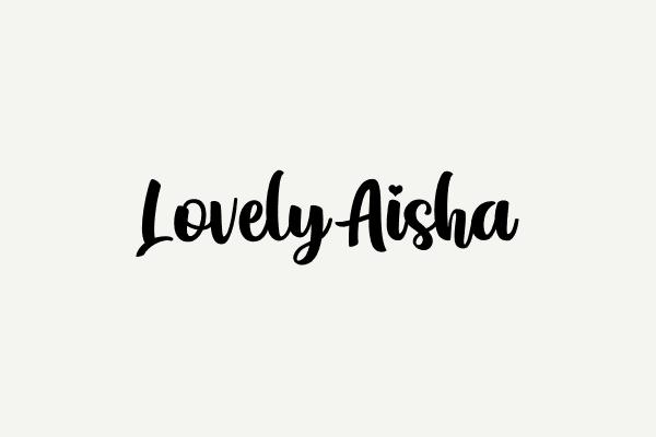 Lovely Aisha Font