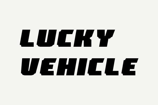 Lucky Vehicle Font