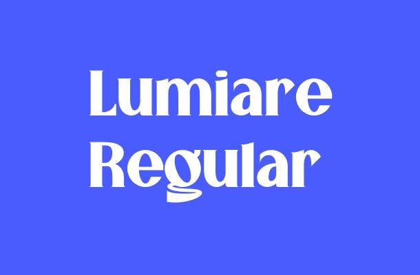 Lumiare Regular Font