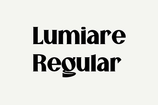 Lumiare Regular Font