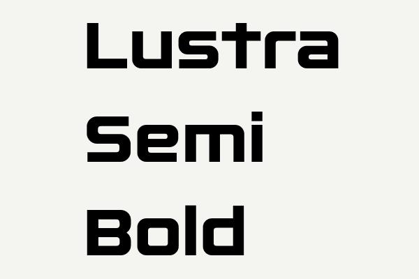 Lustra Semi Bold Font
