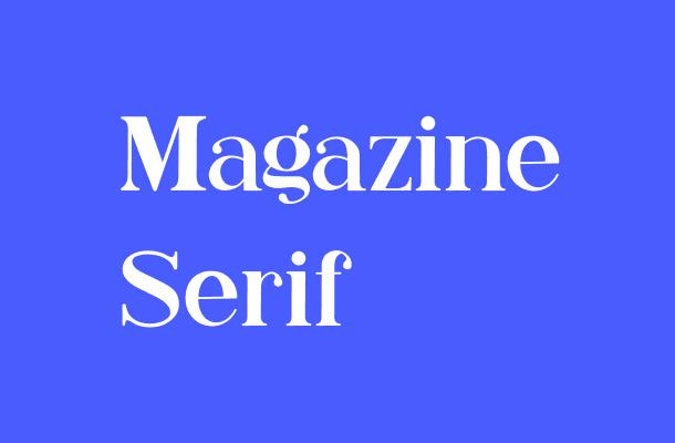 Magazine Serif Font Font