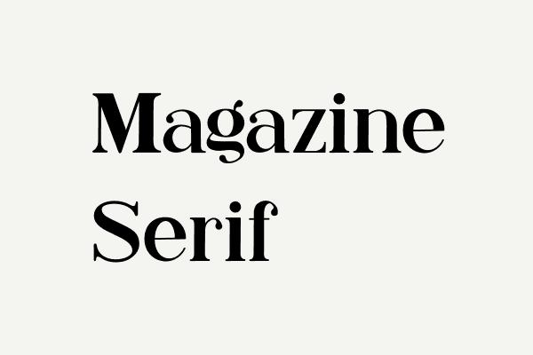 Magazine Serif Font Font
