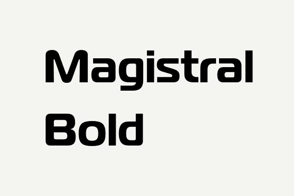 Magistral Bold Font