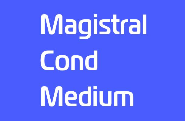 Magistral Cond Medium Font