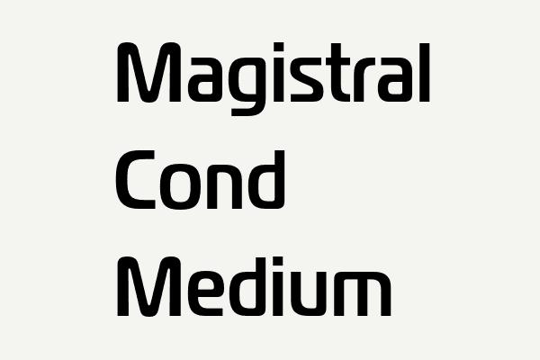 Magistral Cond Medium Font