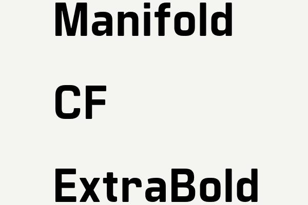 Manifold CF ExtraBold Font