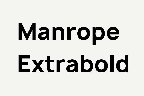 Manrope Extrabold Font