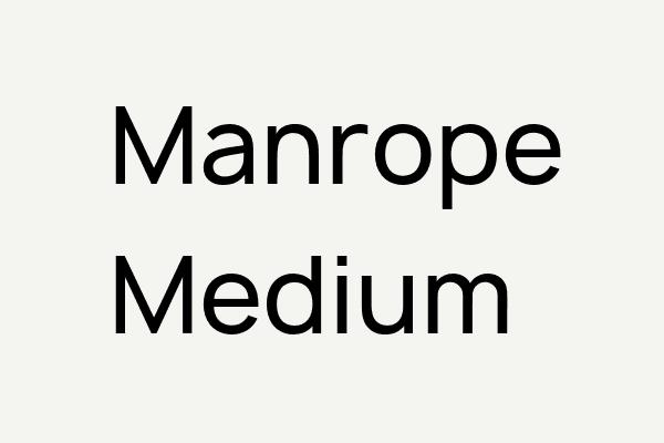 Manrope Medium Font