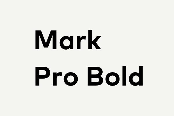 Mark Pro Bold Font