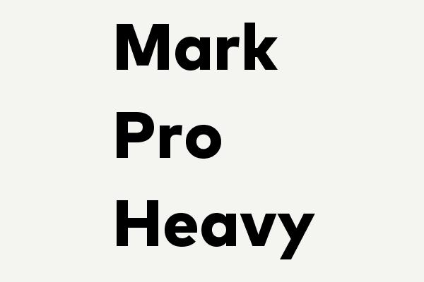 Mark Pro Heavy Font