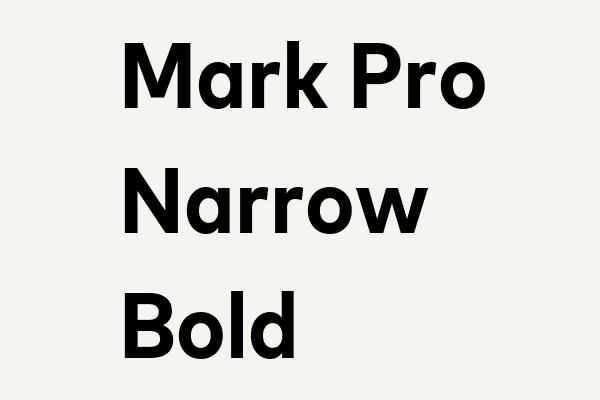 Mark Pro Narrow Bold Font