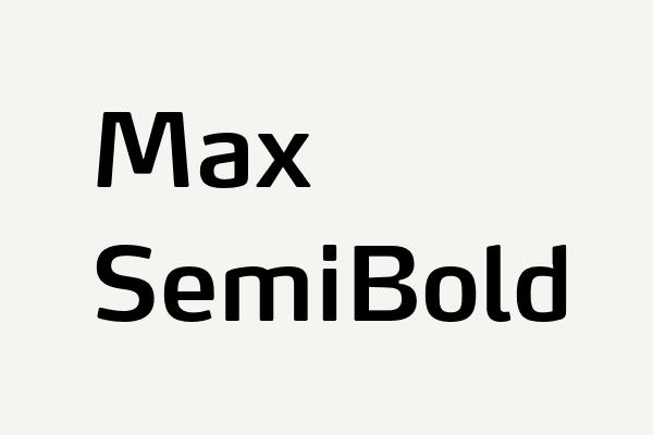 Max-SemiBold Font
