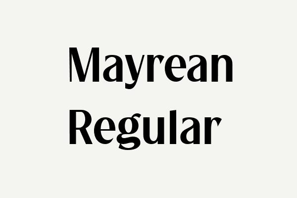 Mayrean Regular Font