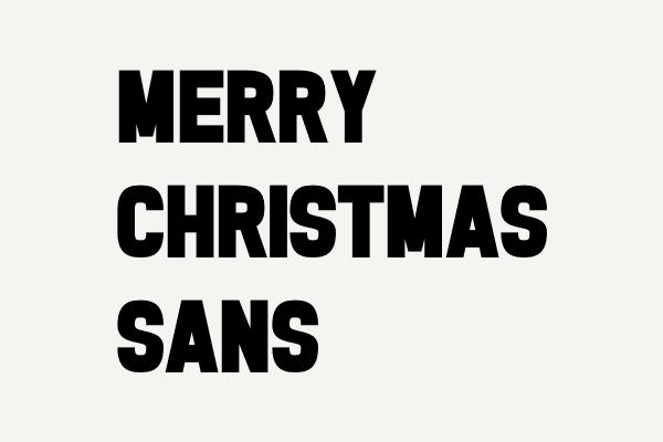 Merry Christmas Sans Font