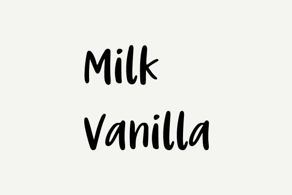 Milk Vanilla Font
