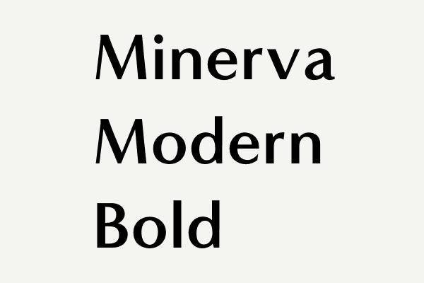 Minerva Modern Bold Font