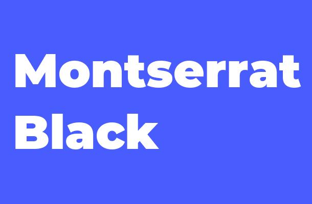 Montserrat-Black Font