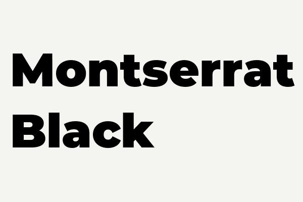 Montserrat-Black Font