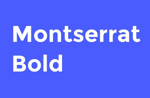 Montserrat-Bold Font
