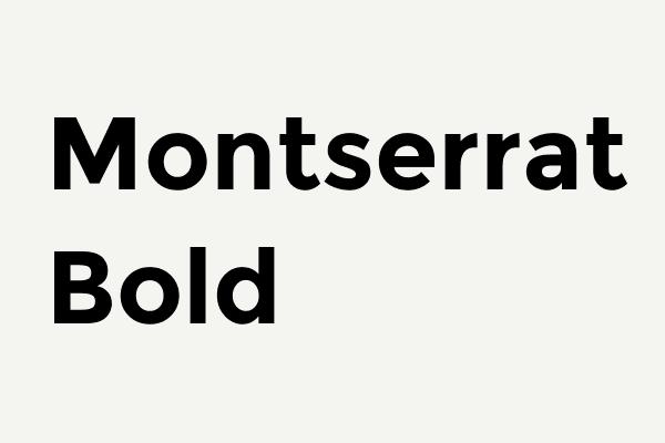 Montserrat-Bold Font