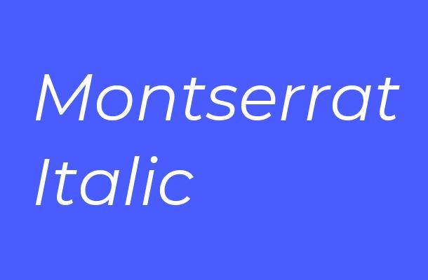 Montserrat-Italic Font