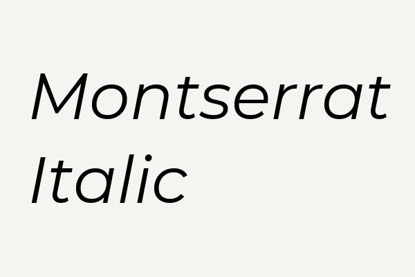 Montserrat-Italic Font