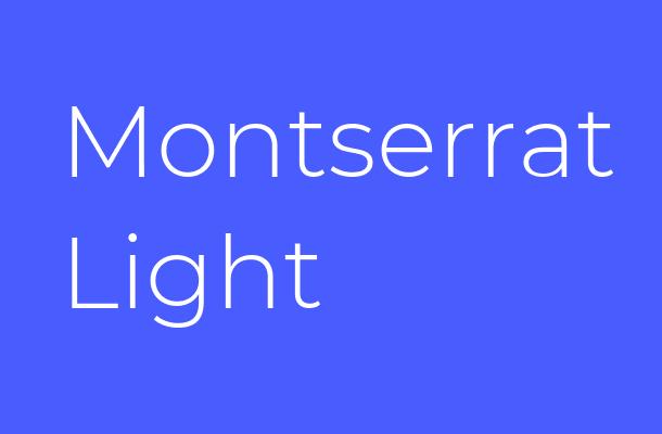 Montserrat-Light Font