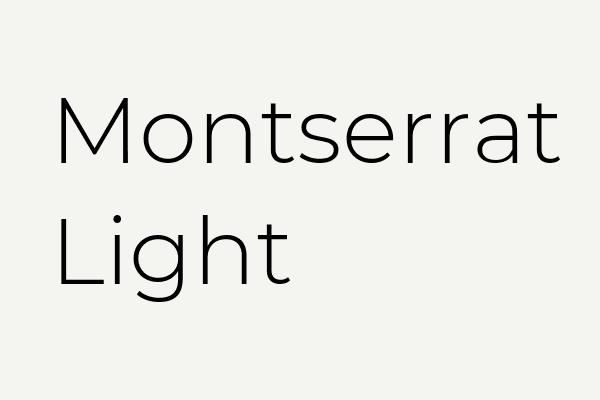 Montserrat-Light Font