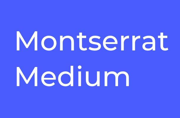Montserrat-Medium Font
