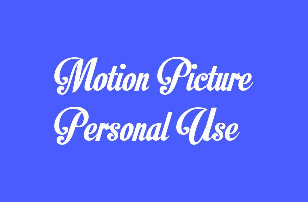 Motion Picture Personal Use Font