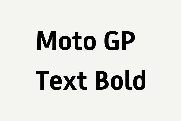 Moto GP Text Bold Font