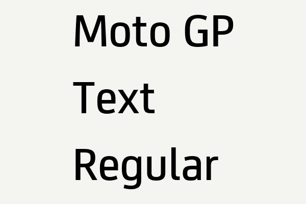 Moto GP Text Regular Font