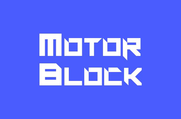 Motor Block Font