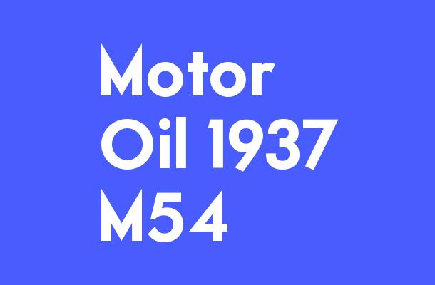 Motor Oil 1937 M54 Font