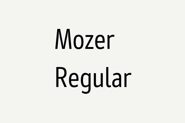 Mozer Regular Font