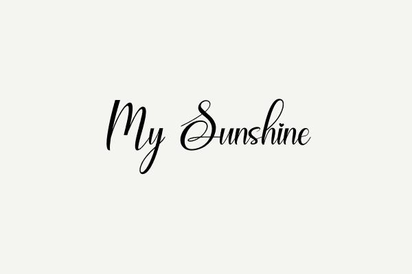 My Sunshine Font