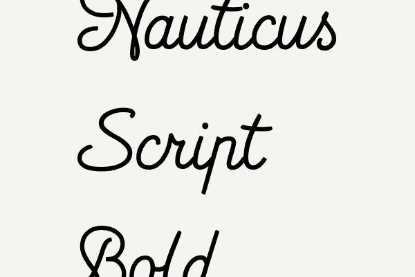 Nauticus Script Bold Font