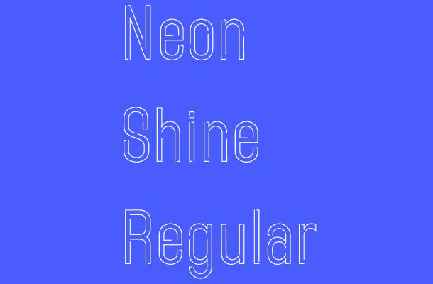 Neon Shine Regular Font