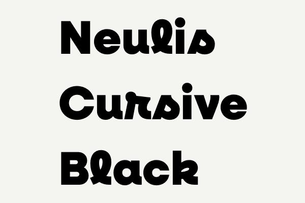 Neulis Cursive Black Font