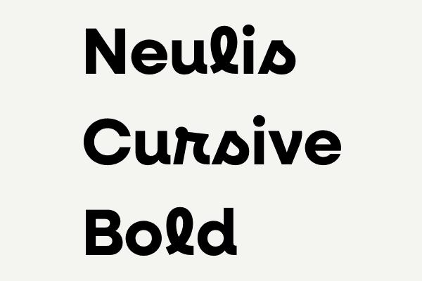 Neulis Cursive Bold Font
