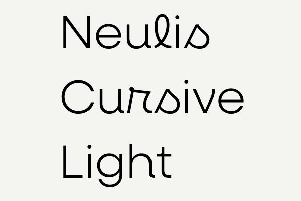 Neulis Cursive Light Font