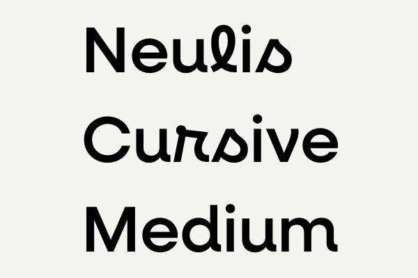 Neulis Cursive Medium Font