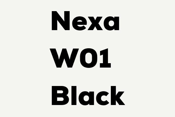 Nexa W01 Black Font