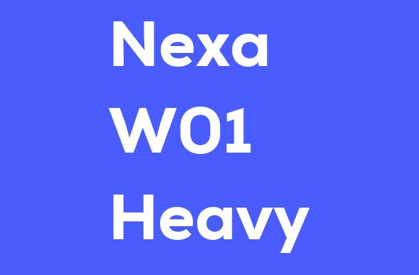Nexa W01 Heavy Font