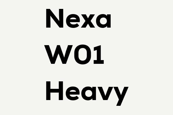 Nexa W01 Heavy Font