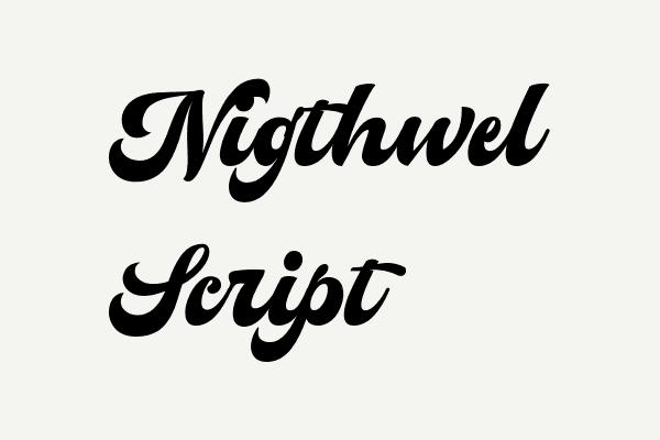 Nigthwel Script Font