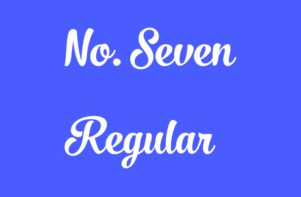 No. Seven Regular Font