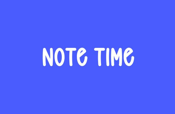 Note Time Font